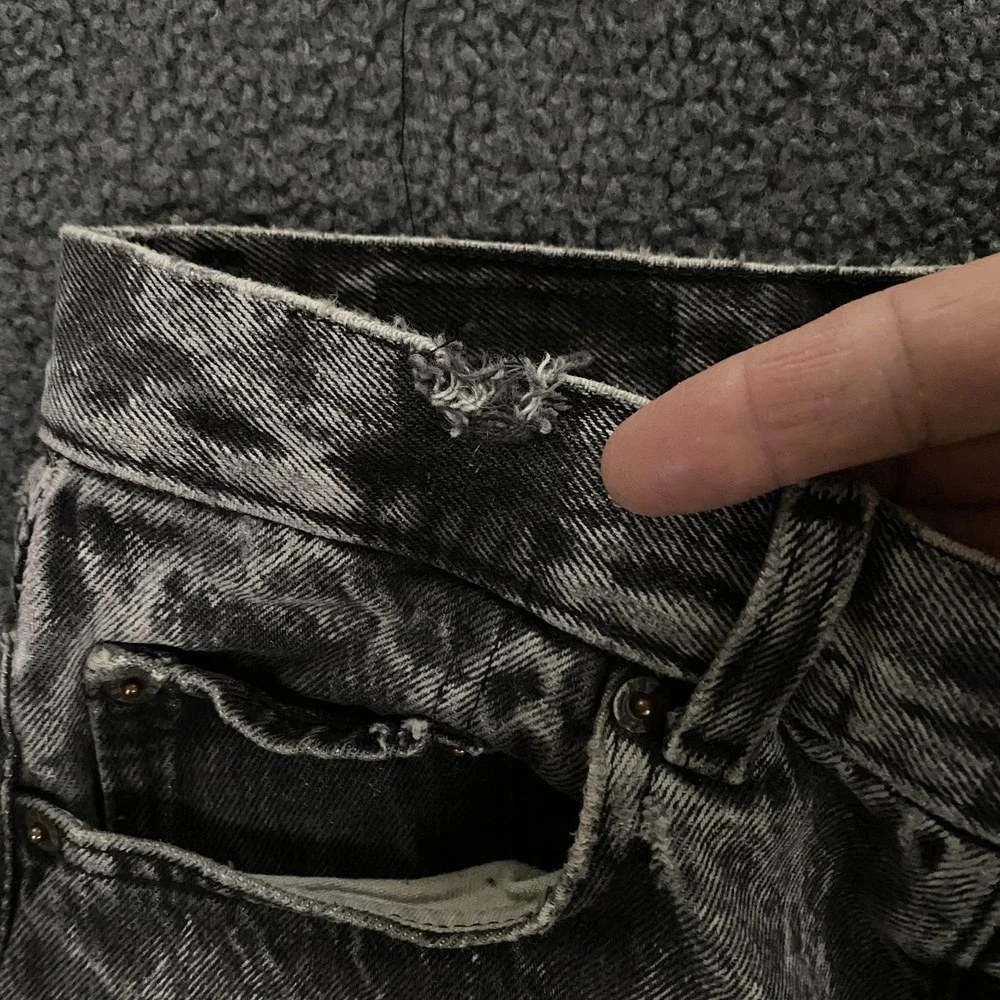 Vintage Levi's 501 Jeans FITS 27x30 Acid Wash Straight Leg Button Fly Made USA - Picture 3 of 15